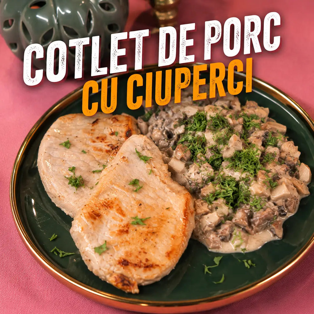 COTLET DE PORC CU CIUPERCI