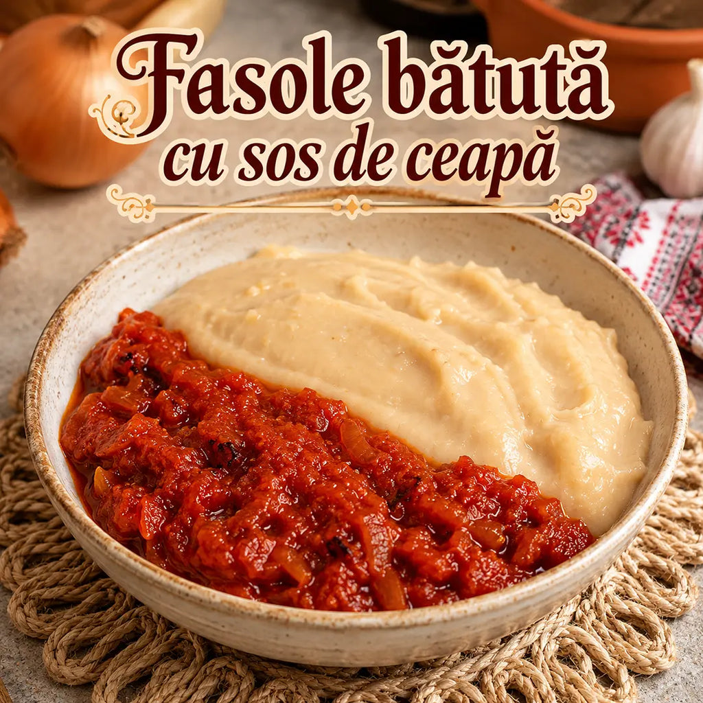 FASOLE BĂTUTĂ CU SOS DE CEAPĂ