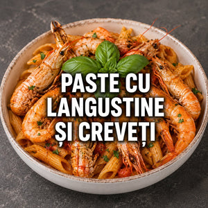 PASTE CU LANGUSTINE ȘI CREVEȚI