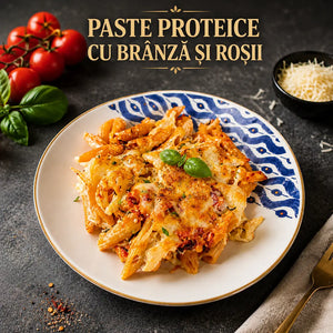 PASTE PROTEICE CU BRÂNZĂ ȘI ROȘII