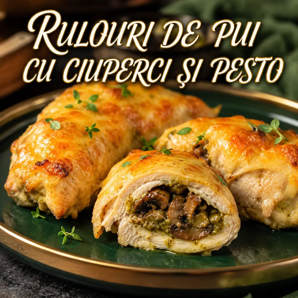 RULOURI DE PUI CU CIUPERCI ȘI PESTO