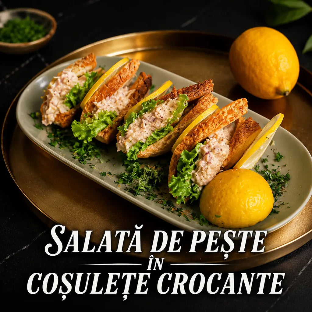 SALATĂ DE PEȘTE ÎN COȘULEȚE CROCANTE