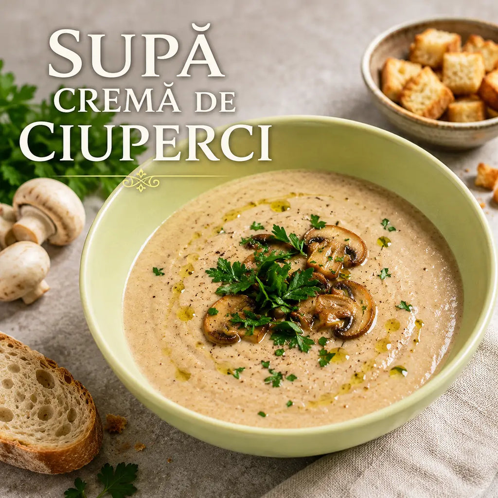 SUPĂ CREMĂ DE CIUPERCI