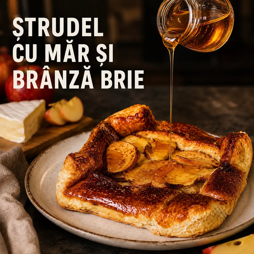 ȘTRUDEL CU MĂR ȘI BRÂNZĂ BRIE