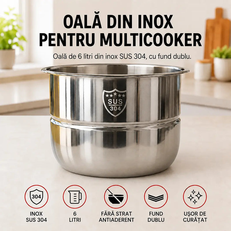 Oală inox multicooker